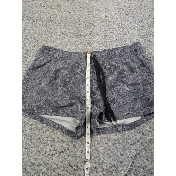 Prana Shorts Women Extra Small Gray Athleisure Floral Running Gym Training Yoga - Picture 5 of 7